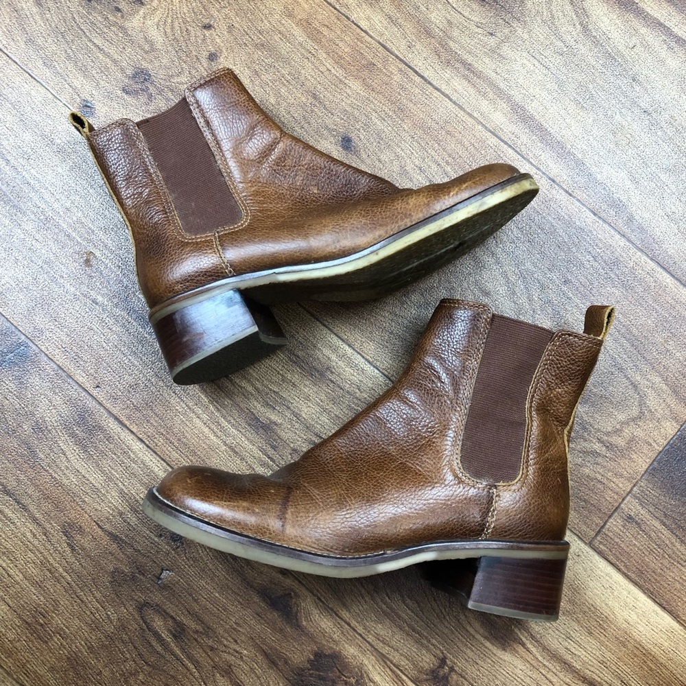 Rockport Brown Leather Booties Ankle Boots Made In Brazil